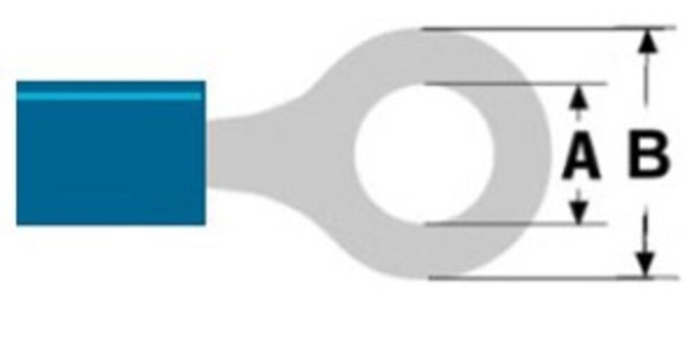 KABELSCHOEN OOG M6 BLAUW (P.25)
